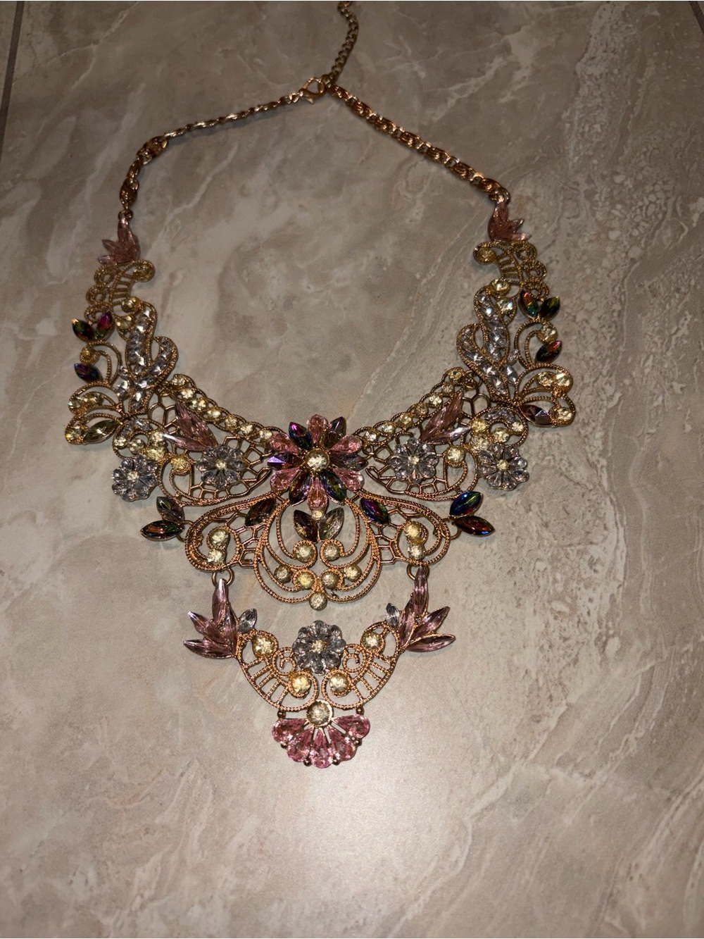 Eye Candy LA bejeweled collar necklace gemstone rhinestone colorful rainbow